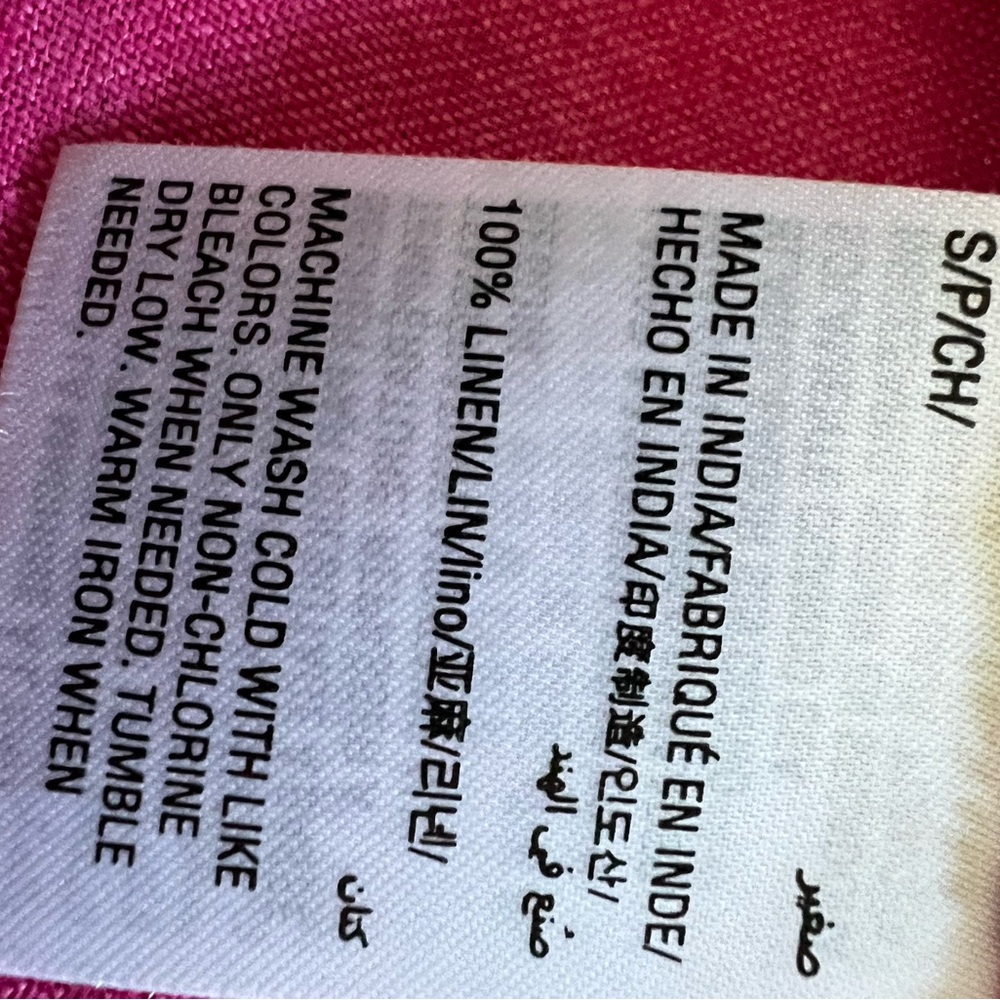 Barbie Pink Linen 3/4 sleeve top - Picture 3 of 4